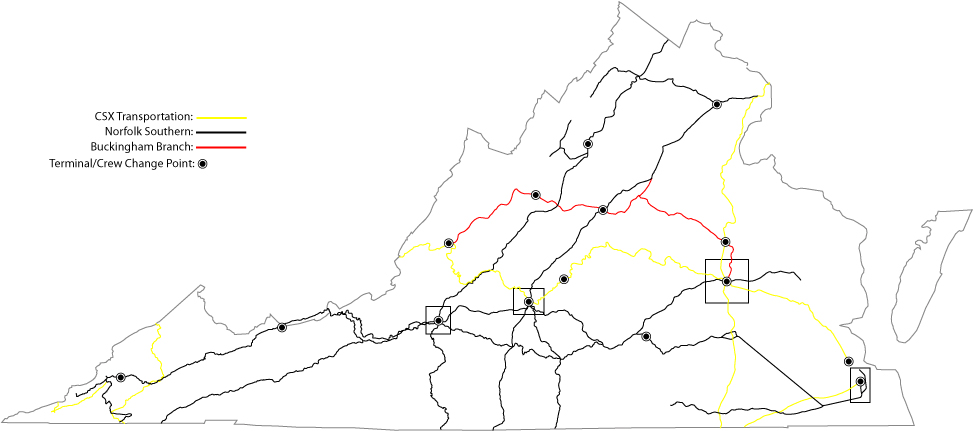 Buckingham Branch Railroad Map Railfan Virginia - Your Source For Railfanning The Old Dominion