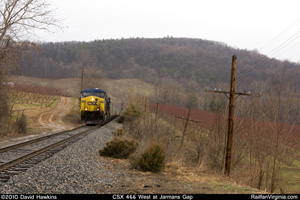CSX 466 West at Jarmans Gap