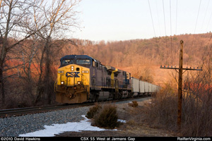 CSX 55 West at Jarmans Gap